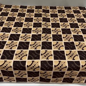 Silk wool blend scarf bandana checkered double face herringbone reversible